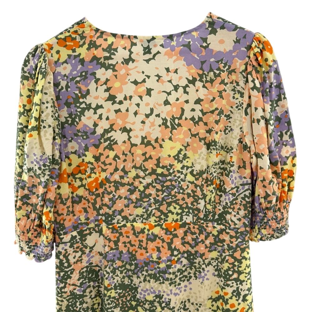 Rails Roma Gardenia Romantic Floral Lightweight V-Neck Mini Dress Size Medium - Picture 8 of 15